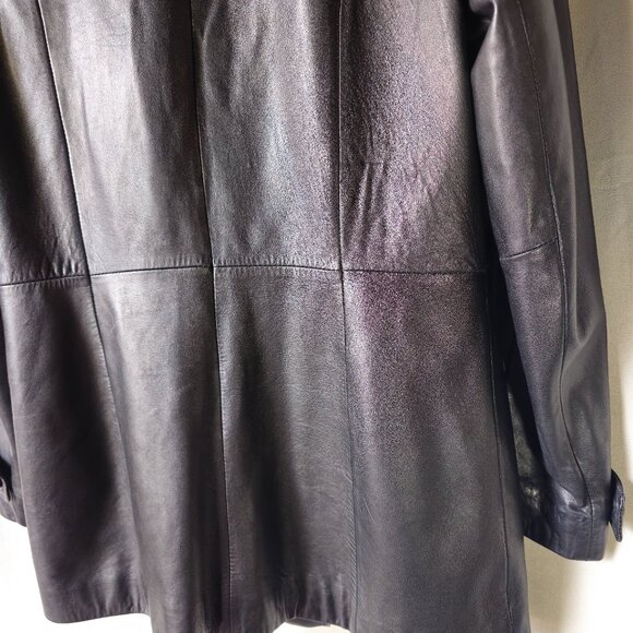 Siena Studio 100% Genuine Leather Lined Black Jacket size M - Picture 4 of 9